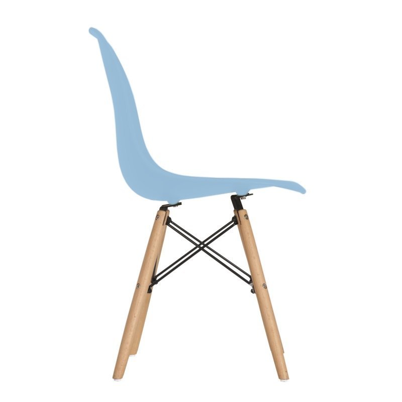 Kit 4 Cadeiras Charles Eames Eiffel Wood Design - Azul Claro - 3