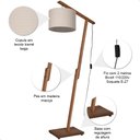 Ver imagem 5 de Luminaria de Chão Aurora Abajur de Tecido Tramê 160cm