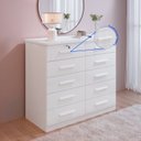 Ver imagem 6 de Cômoda 10 Gavetas 100% MDF Ryad