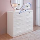 Ver imagem 7 de Cômoda 10 Gavetas 100% MDF Ryad