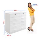 Ver imagem 3 de Cômoda 10 Gavetas 100% MDF Ryad