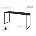 Ver imagem 4 de Mesa de Escritório Studio 150 cm Yescasa Preto/Ônix