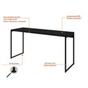 Ver imagem 4 de Mesa de Escritório Studio 150cm Industrial Preto E Ônix