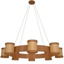 Ver imagem 1 de Lustre Muller Straw Roda Natural G9 Led 8 Lâmpadas 2578na