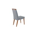 Ver imagem 3 de Mesa de jantar + 4 Cadeiras Itália tecido 120 cm linho Gris