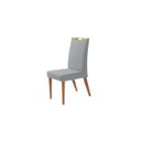 Ver imagem 2 de Mesa de jantar + 4 Cadeiras Itália tecido 120 cm linho Gris