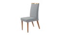 Ver imagem 2 de Mesa de jantar + 4 Cadeiras Itália tecido 120 cm linho Gris