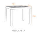 Ver imagem 2 de Mesa 140x72cm em Polipropileno Creta Bege/Nude