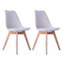 Ver imagem 1 de Kit 02 Cadeiras Leda Eames Jantar Cozinha com Assento Estofado Branco