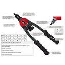 Ver mais imagens de Rebitador Manual Tipo Alavanca Lorben Rebites M3 até M10