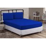 Jogo de Lençol Casal Queen com Elástico Microfibra Premium 03 Peças Jogo de Cama Box 30cm Altura:azu - 2