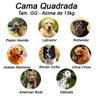 Cama para Cachorro Quadrada Impermeavel Luppet Bege Pets - GG - 5