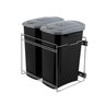 Lixeira Dupla 4371 Fixação Base ou Lateral 15l 340x440x450mm Inox Masutti Copat 1 Unidade - 2