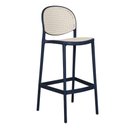 Ver imagem 5 de Banqueta Gourmet Alta 47cm X 76cm Polipropileno Rattan 2 Un Cor:azul