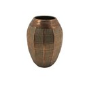 Ver imagem 1 de Vaso Decorativo de Chão Rústico Metal Bronze 35cm Cr0173 Btc