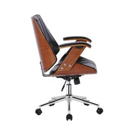 Cadeira de Escritório Ergonômica Giratória Fratini Kopenhagen Diretor Office Preta - 4