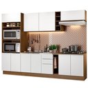 Ver imagem 2 de Cozinha Completa Madesa Stella 290001 com Armário e Balcão Rustic/Branco Cor:Rustic/Branco