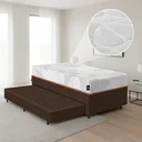Ver imagem 1 de Bicama Box com Colchão Ortopédico de Espuma D33 a Vácuo Sonno Full - Lucas Home - Solteiro
