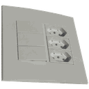Ver imagem 2 de Conjunto 4x4" linha Clean Branco MarGirius 3 tomadas 20 A + 3 Interruptor Simples