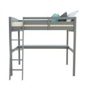 Ver imagem 2 de Cama Individual Alta com Escrivaninha - Everest Cinza