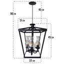 Ver imagem 2 de Pendente Rustico Estilo Lampião Com Cúpulas De Vidro Para Salão De Eventos Libertas Rosas Artesanato