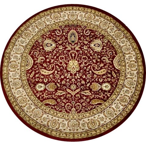 Tapete Babil 200 Redondo 0389a Red/cream