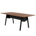Ver imagem 4 de Mesa de Reunião 200cm para 8 Pessoas com Tampo Chanfrado Industrial Executive Marrom/Nogal/Preto