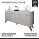 Ver imagem 6 de Buffet para Sala de Jantar 4 Portas 172cm Florença