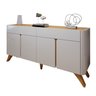 Buffet para Sala de Jantar Laqueado 100% MDF 4 Portas 172cm Pés em Madeira Maciça Florença - 13