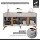 Ver imagem 5 de Buffet para Sala de Jantar Laqueado 100% MDF 4 Portas 172cm Pés em Madeira Maciça Florença