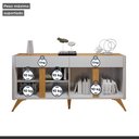 Ver mais imagens de Buffet para Sala de Jantar 4 Portas 100% MDF 172cm Pés em Madeira Maciça Florença