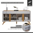 Ver imagem 5 de Buffet para Sala de Jantar 4 Portas 100% MDF 172cm Pés em Madeira Maciça Florença