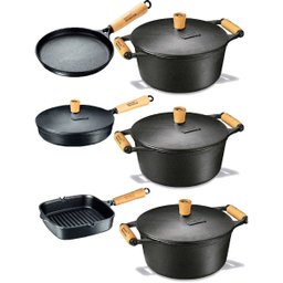 Jogo 3 Caçarolas E 3 Frigideiras Ferro Da Panela Mineira - 1