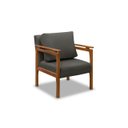 Ver imagem 2 de Kit 4 Poltrona Sala Decorativa Dallas Estofada Veludo Cinza Base Madeira Castanho - Arkell