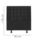 Ver imagem 2 de Cabeceira para Cama Box Solteiro 90 Cm Clara:preto