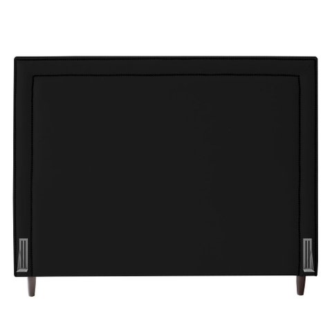 Cabeceira Cama Box Casal Maísa 140cm Com Frame Veludo Preto - Desk Design
