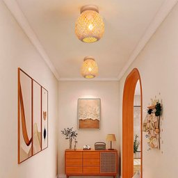 3 Luminaria Bambu Plafon Artesanal Fibra Natural Nat93 - 4
