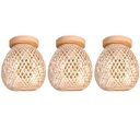 Ver imagem 1 de 3 Luminaria Bambu Plafon Artesanal Fibra Natural Nat93