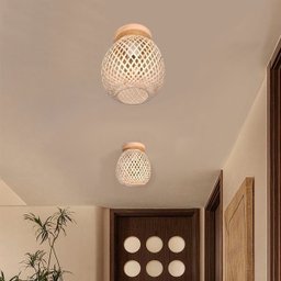 3 Luminaria Bambu Plafon Artesanal Fibra Natural Nat93 - 9