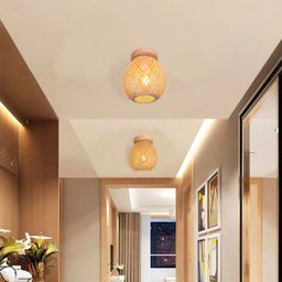 3 Luminaria Bambu Plafon Artesanal Fibra Natural Nat93 - 6