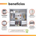 Ver mais imagens de Guarda Roupas Casal Ripado com Espelho 2 Portas de Correr 4 Gavetas Vitta