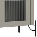 Ver imagem 2 de Cristaleira Sala de Jantar 2 Portas Vidro Pés Industrial Preto Naim I03 Grigio - Lyam Decor