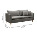 Ver imagem 4 de Sofá Living Kassia 2 Lugares 1,64m Cinza Lansofbr Lansof Brasil