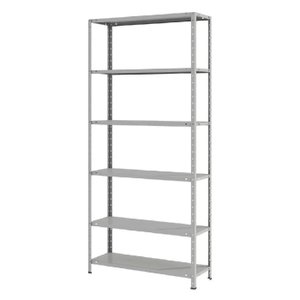 Estante de Aço Leve com 6 Bandejas Cinza 30cm