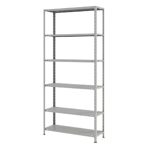 Estante de Aço Leve com 6 Bandejas Cinza 30cm