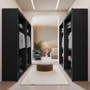 Ver imagem 2 de Closet Modulado 8 Gavetas 12 Prateleiras Preto Txamoudi Móveis