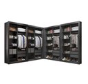 Ver imagem 1 de Closet Modulado 8 Gavetas 12 Prateleiras Preto Txamoudi Móveis