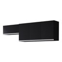 Ver imagem 1 de Conjunto de Armários Aéreo Cozinha Planejada Lux 120cm e 80cm 100% Mdf Preto Tx Fosco - Desk