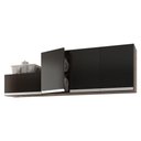 Ver imagem 7 de Conjunto de Armários Aéreo Cozinha Planejada Lux 120cm e 80cm 100% Mdf Preto Tx Fosco - Desk