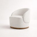 Ver imagem 6 de Kit 4 Poltronas Orgânicas Decorativas Premium Bouclê Italiano para Sala e Clínica Off White